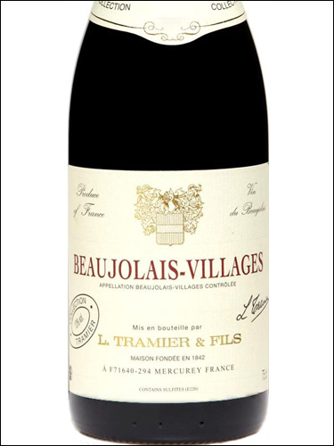 фото L.Tramier & Fils Beaujolais-Villages AOC Л.Трамье э Фис Божоле-Виляж Франция вино красное
