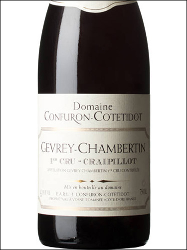 фото Domaine Confuron-Cotetidot Gevrey-Chambertin Premier Cru Craipillot AOC Домен Конфюрон-Котетидо Жевре-Шамбертен Премье Крю Крепийо Франция вино красное