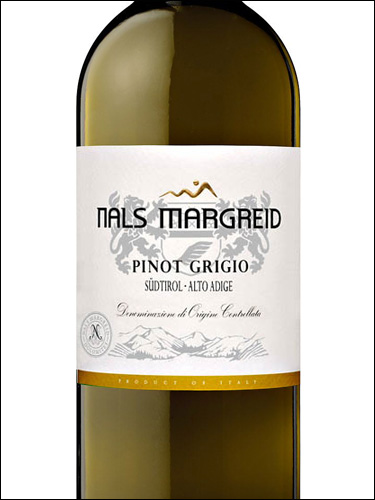 фото Nals Margreid Pinot Grigio Sudtirol-Alto Adige DOC Нальс Маргрейд Пино Гриджо Зюдтироль-Альто Адидже Италия вино белое