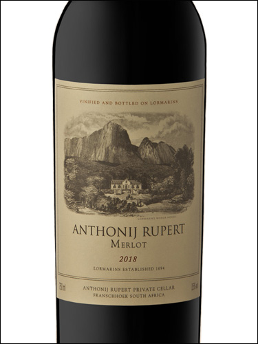 фото Anthonij Rupert Merlot Антоний Руперт Мерло ЮАР вино красное