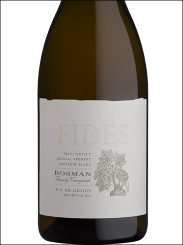 фото Bosman Fides Grenache Blanc Босман Фидес Гренаш Блан ЮАР вино белое