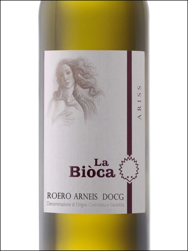 фото La Bioca Ariss Roero Arneis DOCG Ла Биока Арисс Роэро Арнеис Италия вино белое
