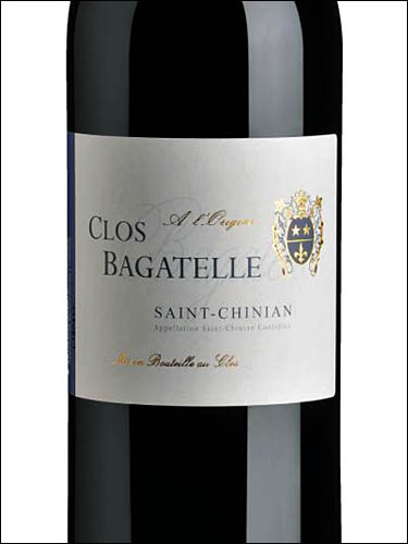 фото Clos Bagatelle A l'Origine Rouge Saint-Chinian AOC Кло Багатель А л'Орижин Руж Сен-Шиньян Франция вино красное