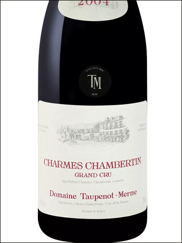 фото Domaine Taupenot-Merme Charmes Chambertin Grand Cru AOC Домен Топено-Мерм Шарм Шамбертен Гран Крю Франция вино красное