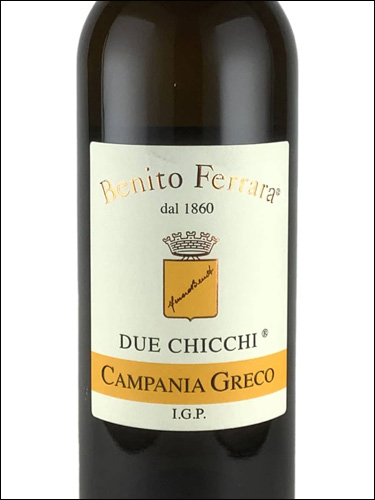 фото Benito Ferrara Due Chicchi Campania Greco IGP Бенито Феррара Дуэ Кикки Кампания Греко Италия вино белое