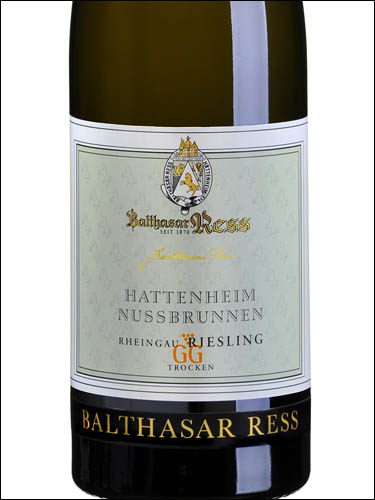 фото Balthasar Ress Hattenheim Nussbrunnen Rheingau Riesling trocken GG Бальтазар Ресс Хаттенхайм Нусбрунен Рейнгау Рислинг трокен ГГ Германия вино белое