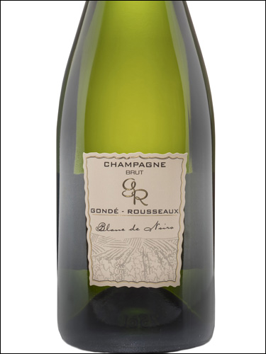 фото Champagne Gonde Rousseaux Blanc de Noir Brut Шампань Гонде Руссо Блан де Нуар Брют Франция вино белое