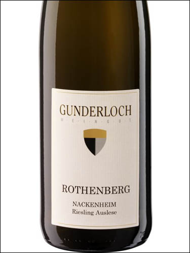 фото Gunderloch Riesling Nackenheim Rothenberg Auslese Гундерлох Рислинг Наккенхайм Ротенберг Ауслезе Германия вино белое