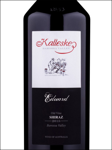 фото Kalleske Eduard Shiraz Barossa Valley Каллеске Эдуард Шираз Долина Баросса Австралия вино красное