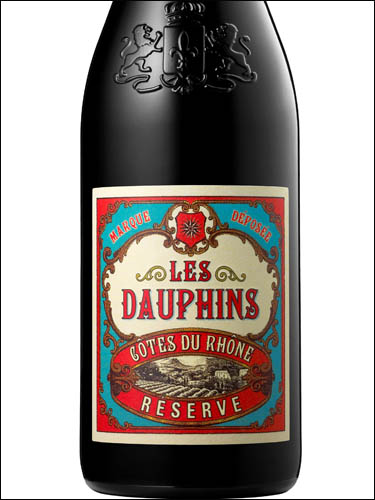 фото Les Dauphins Reserve Rouge Cotes du Rhone AOC Ле Дофен Резерв Руж Кот дю Рон Франция вино красное