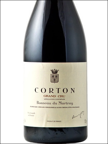 фото Bonneau du Martray Corton Grand Cru AOC Бонно дю Мартре Кортон Гран Крю Франция вино красное