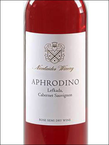 фото Nicolaides Winery Aphrodino Lefkada-Cabernet Sauvignon Rose Semi Dry Николаидис Вайнери Афродино Лефкада-Каберне Совиньон Розе полусухое Кипр вино розовое