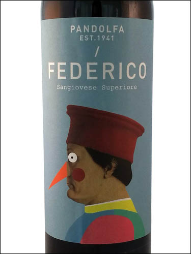 фото Pandolfa Federico Sangiovese Superiore DOC Пандольфа Федерико Санджовезе Супериоре Италия вино красное
