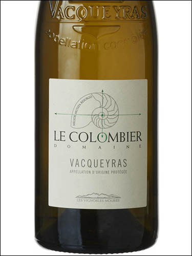 фото Domaine Le Colombier Blanc Vacqueyras AOP  Домен Ле Коломбье Блан Вакейрас Франция вино белое