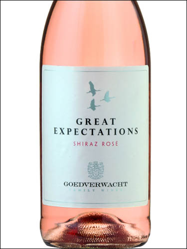 фото Goedverwacht Family Wines Great Expectations Shiraz Rose Гудвервахт Фэмили Вайнс Грейт Экспектейшинс Шираз Розе ЮАР вино розовое