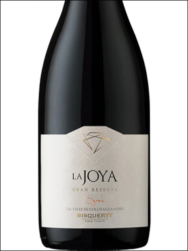 фото Bisquertt La Joya Gran Reserva Syrah Бискерт Ла Хойя Гран Ресерва Сира Чили вино красное