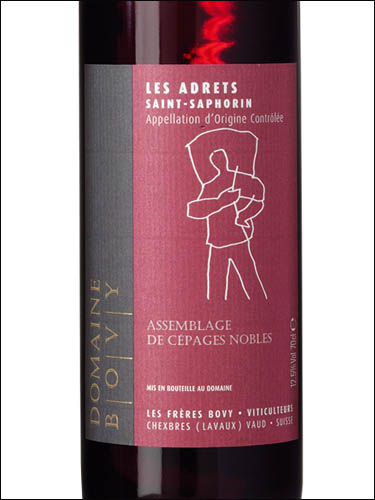 фото Domaine Bovy Les Adrets Saint-Saphorin AOC Домен Бови Лез Адре Сен-Сафорен Швейцария вино красное