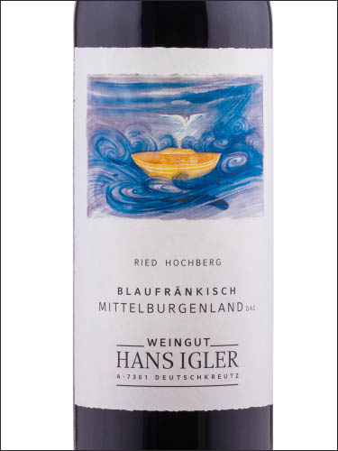 фото Weingut Hans Igler Ried Hochberg Blaufrankisch Mittelburgenland DAC Вайнгут Ханс Иглер Рид Хохберг Блауфранкиш Миттельбургенланд Австрия вино красное
