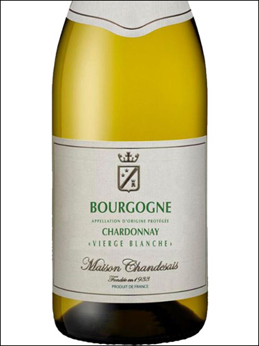 фото Maison Chandesais Vierge Blanche Bourgogne Chardonnay AOC Мезон Шандезе Вьерж Бланш Бургонь Шардоне Франция вино белое