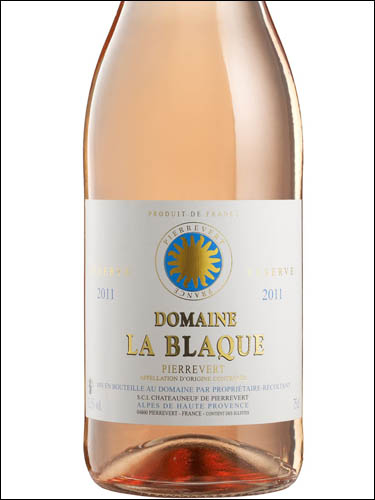 фото Domaine La Blaque Reserve Rose Pierrevert AOC Домен Ла Блак Резерв Розе Пьеревер Франция вино розовое