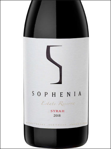 фото Sophenia Estate Reserva Syrah Софения Эстейт Резерва Сира Аргентина вино красное
