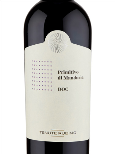 фото Tenute Rubino Primitivo di Manduria DOC Тенуте Рубино Примитиво ди Мандурия Италия вино красное