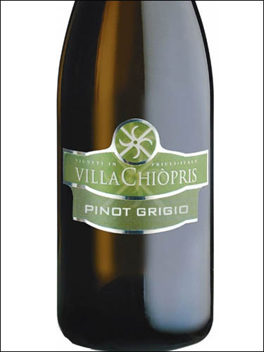 фото Villa Chiopris Pinot Grigio Friuli Grave DOC Вилла Кьоприс Пино Гриджио Фриули Граве ДОК Италия вино белое