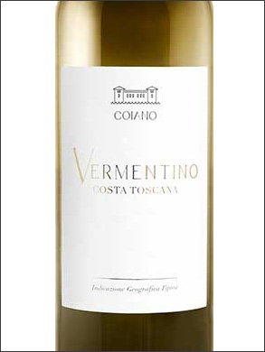 фото Coiano Vermentino Costa Toscano IGT Кояно Верментино Коста Тоскано Италия вино белое