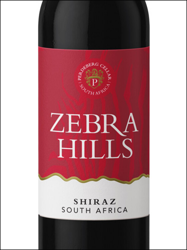 фото Perdeberg Cellar Zebra Hills Shiraz Пердеберг Селлар Зебра Хиллс Шираз ЮАР вино красное