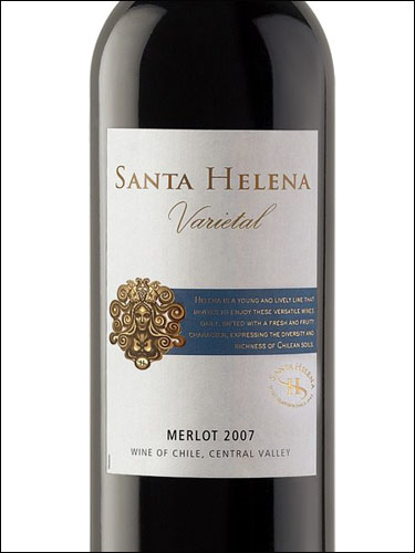 фото Santa Helena Varietal Merlot Valle Central DO Санта Элена Вариеталь Мерло Центральная Долина Чили вино красное