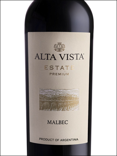 фото Alta Vista Estate Premium Malbec Альта Виста Эстейт Премиум Мальбек Аргентина вино красное