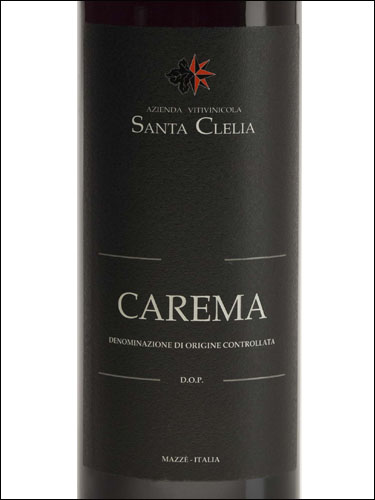 фото Santa Clelia Carema DOC Санта Клелия Карема Италия вино красное