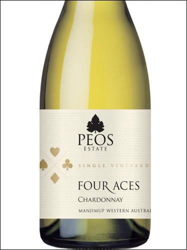 фото Peos Estate Four Aces Chardonnay Manjimup Пеос Истейт Фо Эйсес Шардоне Манджимап Австралия вино белое