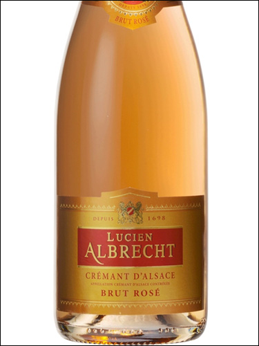 фото Lucien Albrecht Cremant d’Alsace Brut Rose AOC Люсьен Альбрехт Креман д'Эльзас Брют Розе Франция вино розовое
