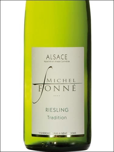 фото Michel Fonne Riesling Tradition Alsace AOC Мишель Фонне Рислинг Традисьон Эльзас Франция вино белое