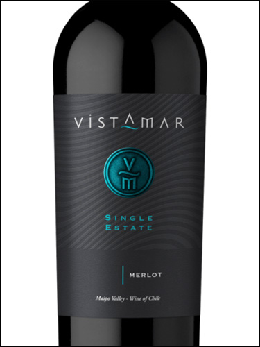 фото Vistamar Single Estate Merlot Maipo Valle DO Вистамар Сингл Эстейт Мерло Долина Майпо Чили вино красное