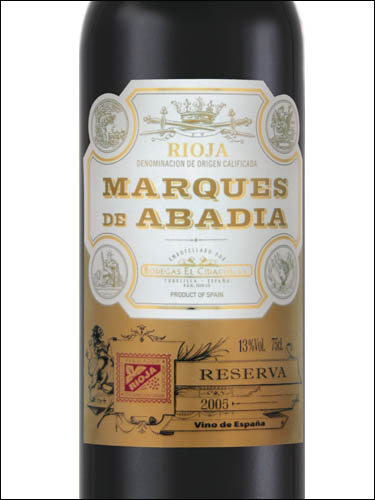 фото вино Marques de Abadia Reserva Rioja DOC 