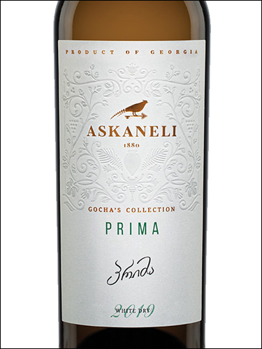 фото Askaneli Prima Chardonnay-Rkatsiteli Асканели Прима Шардоне-Ркацители Грузия вино белое