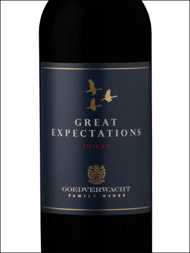 фото Goedverwacht Family Wines Great Expectations Shiraz Гудвервахт Фэмили Вайнс Грейт Экспектейшинс Шираз ЮАР вино красное