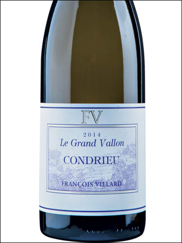 фото Francois Villard Le Grand Vallon Condrieu AOC Франсуа Виллар Ле Гран Валон Кондриё Франция вино белое