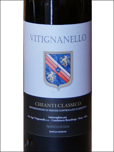 фото Vitignanello Chianti Classico DOCG Витиньянелло Кьянти Классико ДОКГ Италия вино красное