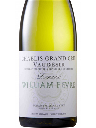 фото William Fevre Chablis Grand Cru Vaudesir AOC Вильям Февр Шабли Гран Крю Водезир Франция вино белое