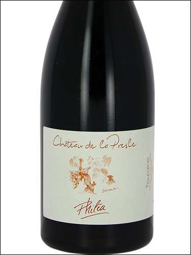 фото Chateau de la Presle Philea Touraine Rouge AOC Шато де ла Прель Филеа Турень Руж Франция вино красное