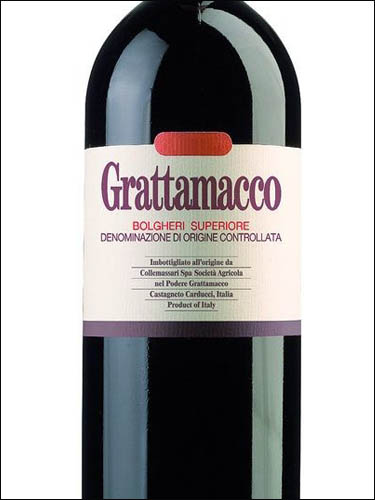 фото Grattamacco Bolgheri Rosso Superiore DOC Граттамакко Россо Болгери Супериоре Италия вино красное