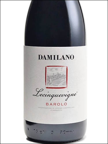 фото Damilano Lecinquevigne Barolo DOCG Бароло Лечинкевинье Бароло Италия вино красное