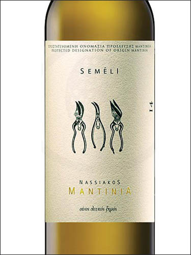 фото Semeli Nassiakos Mantinia PDO Семели Нассиакос Мандиния Греция вино белое