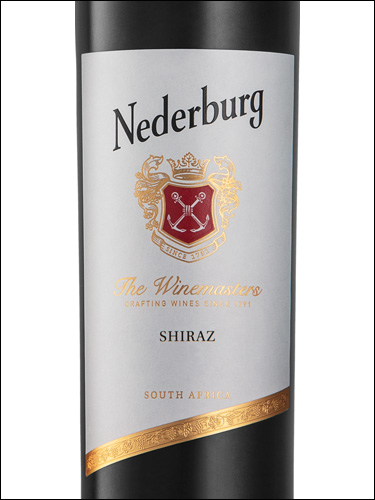 фото Nederburg The Winemasters Shiraz Недербург Вайнмастерс Шираз ЮАР вино красное