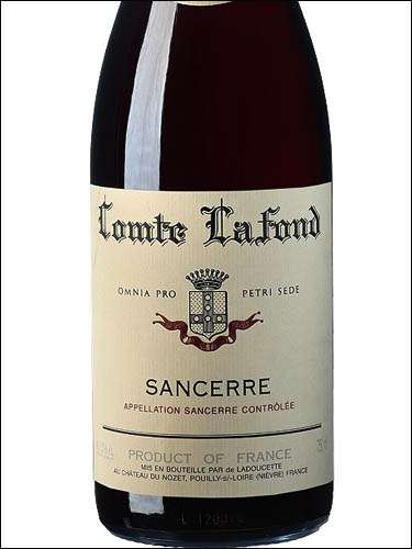 фото Comte Lafond Sancerre Rouge AOC Комт Лафон Сансер Руж Франция вино красное