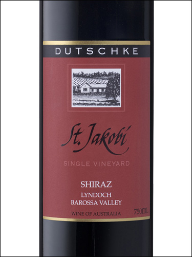 фото Dutschke St.Jakobi Shiraz Barossa Valley Дачке Сент Якоби Шираз Долина Баросса Австралия вино красное