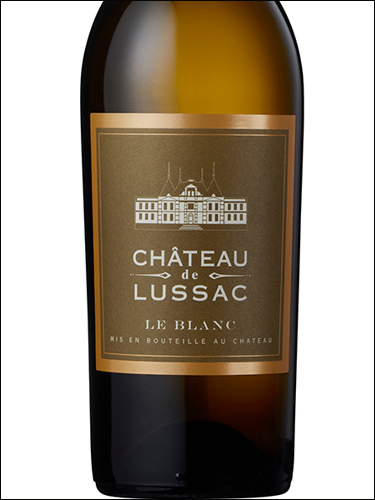 фото Chateau de Lussac Le Blanc Bordeaux Blanc AOC Шато де Люссак Ле Блан Бордо Блан Франция вино белое